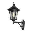 Luminaire mural d’extérieur VIRGO haut E27 IP23, couleurs fumée, noir 