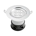 Konstsmide Eclairage d'extérieur encastré IP44, aluminium, transparent 