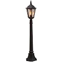 Path luminaire FIRENZE, E27 max. 100W, black aluminium / clear glass