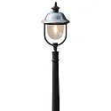 Luminaire d'allées PARMA avec couverture E27 IP43, acier inoxydable, dégager, noir 