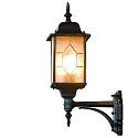Outdoor wall luminaire MILANO UP, E27 max. 75W, black/silver, aluminium / acrylic glass with lead crystal look