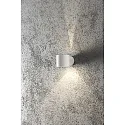 Outdoor wall luminaire MODENA Round, Up/Down, G9 max. 25W, white aluminium / clear glass