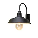 Luminaire mural d’extérieur TRAPANI Bas, grand, rond E27 IP44, noir gradable