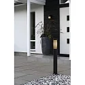 Konstsmide outdoor wall luminaire PISTOIA E27 IP54, black dimmable
