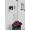 Konstsmide outdoor wall luminaire PISTOIA E27 IP54, black dimmable