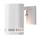 Outdoor wall spot MODENA, with reflector for partly indirect light, GU10 max. 35W, white aluminium / clear acrylic glass