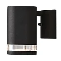 Outdoor wall spot MODENA, with reflector for partly indirect light, GU10 max. 35W, black aluminium / clear acrylic glass