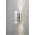 Outdoor wall spot MODENA UP/DOWN SINGLE, 2x GU10 max. 35W, galvanised steel / clear acrylic glass