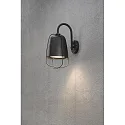 Luminaire mural d'extérieur PERUGIA E27 IP44, opale, noir 