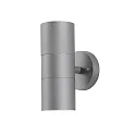 Luminaire mural d'extérieur MODENA haut bas GU10 IP44, gris, transparent