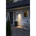 Outdoor wall luminaire MODENA, IP44, GU10 max. 35W, black aluminium / clear glass