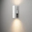 outdoor wall luminaire TEMI up / down, cylindrical GU10 IP54, gold, black dimmable
