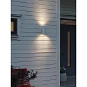 outdoor wall luminaire TEMI up / down, cylindrical GU10 IP54, gold, black dimmable