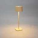 Konstsmide battery table lamp CAPRI USB square IP54, sand coloured dimmable
