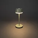 Konstsmide Lampe de table à accu LYON avec connexion USB, CCT Switch, RGB, avec variateur tactile IP54, vert, gris gradable