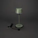 Konstsmide Lampe de table à accu LYON avec connexion USB, CCT Switch, RGB, avec variateur tactile IP54, vert, gris gradable