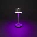 Konstsmide Lampe de table à accu LYON avec connexion USB, CCT Switch, RGB, avec variateur tactile IP54, vert, gris gradable