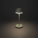 Konstsmide Lampe de table à accu LYON avec connexion USB, CCT Switch, RGB, avec variateur tactile IP54, vert, gris gradable