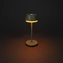 Konstsmide Lampe de table à accu LYON avec connexion USB, CCT Switch, RGB, avec variateur tactile IP54, vert, gris gradable