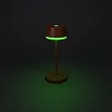 Konstsmide Lampe de table à accu LYON avec connexion USB, CCT Switch, RGB, avec variateur tactile IP54, terre cuite gradable