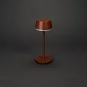 Konstsmide Lampe de table à accu LYON avec connexion USB, CCT Switch, RGB, avec variateur tactile IP54, terre cuite gradable
