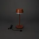 Konstsmide Lampe de table à accu LYON avec connexion USB, CCT Switch, RGB, avec variateur tactile IP54, terre cuite gradable