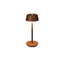 Konstsmide Lampe de table à accu LYON avec connexion USB, CCT Switch, RGB, avec variateur tactile IP54, terre cuite gradable