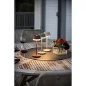Konstsmide Lampe de table à accu LYON avec connexion USB, CCT Switch, RGB, avec variateur tactile IP54, terre cuite gradable
