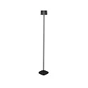 Lampadaire à accu NICE angulaire, avec connexion USB, CCT Switch, avec variateur tactile IP54, noir gradable