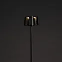 Konstsmide Lampadaire à accu NICE angulaire, avec connexion USB, CCT Switch, avec variateur tactile IP54, noir gradable