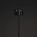 Konstsmide Lampadaire à accu NICE angulaire, avec connexion USB, CCT Switch, avec variateur tactile IP54, noir gradable