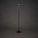 Konstsmide Lampadaire à accu NICE angulaire, avec connexion USB, CCT Switch, avec variateur tactile IP54, noir gradable