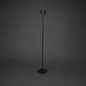 Konstsmide Lampadaire à accu NICE angulaire, avec connexion USB, CCT Switch, avec variateur tactile IP54, noir gradable