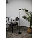 Konstsmide Lampadaire à accu NICE angulaire, avec connexion USB, CCT Switch, avec variateur tactile IP54, noir gradable