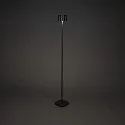 Konstsmide Lampadaire à accu NICE angulaire, avec connexion USB, CCT Switch, avec variateur tactile IP54, noir gradable