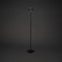 Konstsmide Lampadaire à accu NICE angulaire, avec connexion USB, CCT Switch, avec variateur tactile IP54, noir gradable