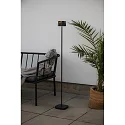 Konstsmide Lampadaire à accu NICE angulaire, avec connexion USB, CCT Switch, avec variateur tactile IP54, noir gradable