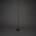 Konstsmide Lampadaire à accu NICE angulaire, avec connexion USB, CCT Switch, avec variateur tactile IP54, rouille gradable
