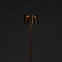 Konstsmide Lampadaire à accu NICE angulaire, avec connexion USB, CCT Switch, avec variateur tactile IP54, rouille gradable