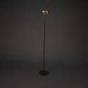 Konstsmide Lampadaire à accu NICE angulaire, avec connexion USB, CCT Switch, avec variateur tactile IP54, rouille gradable