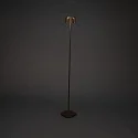 Konstsmide Lampadaire à accu NICE angulaire, avec connexion USB, CCT Switch, avec variateur tactile IP54, rouille gradable