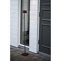 Konstsmide Lampadaire à accu NICE angulaire, avec connexion USB, CCT Switch, avec variateur tactile IP54, rouille gradable