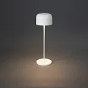 Konstsmide Lampe de table à accu LILLE avec connexion USB, avec variateur tactile IP54, blanche gradable