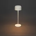 Konstsmide Lampe de table à accu LILLE avec connexion USB, avec variateur tactile IP54, blanche gradable