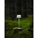 Lampe de table à accu LILLE avec connexion USB, avec variateur tactile IP54, couleur sable gradable