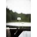 battery table lamp LILLE MINI with USB connection, with touch dimmer IP54, white dimmable