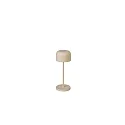 Lampe de table à accu LILLE MINI avec connexion USB, avec variateur tactile IP54, couleur sable gradable