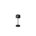 Lampe de table à accu LILLE MINI avec connexion USB, avec variateur tactile IP54, noir gradable