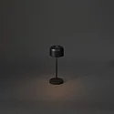 Konstsmide Lampe de table à accu LILLE MINI avec connexion USB, avec variateur tactile IP54, noir gradable