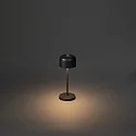 Konstsmide Lampe de table à accu LILLE MINI avec connexion USB, avec variateur tactile IP54, noir gradable